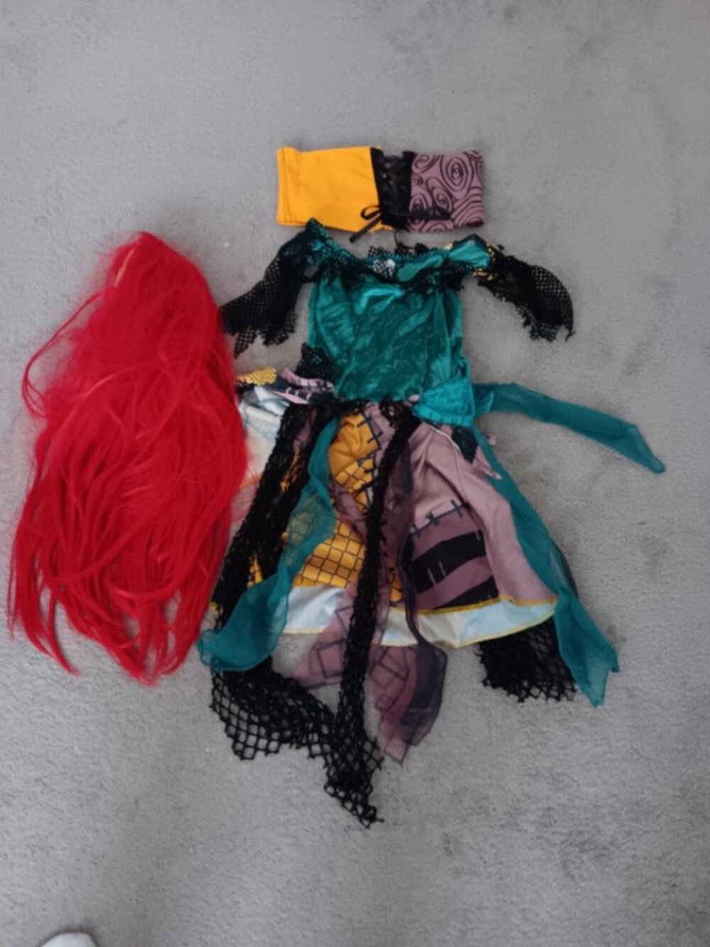Child Nightmare Before Christmas Sally Halloween Costume SALLY Size 8 - 10